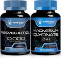 WELLNESS LABSRX Resveratrol Capsules 10000 - Magnesium Glycinate Capsules | Bundle