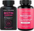 Vital Vitamins Biotin Complex Capsules + Women's Multivitamin Complex