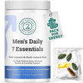Daily 7 Essentials Men's Vitamin Pack - 7 Pack Adult Male Multivitamin &amp Multimineral Pack for Energy Metabolism Immune System Support Prostate Support with Probiotic Digestive Enzymes