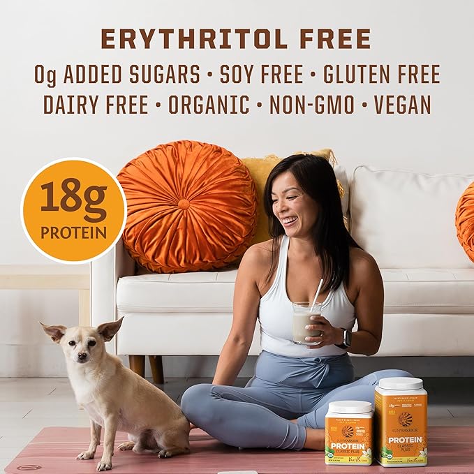Creatine Powder &amp Vanilla Classic Plus Organic Protein Powder Set | Bundle &amp Save | Vegan Protein Superfood Blend plus Unflavored Creatine Monohydrate (60 Servings Unflavored 30 Servings Vani