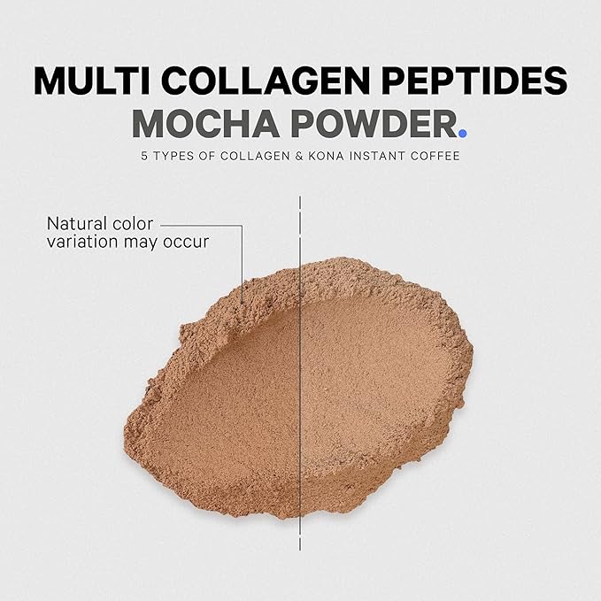 Codeage Multi Collagen Peptides Protein Powder - Chocolate Mocha Instant Coffee - Gourmet Knoa Coffee Drink &amp Shake - Collagen Type I II III V &amp X - Grass-Fed Hydrolyzed Non-GMO - 14.39oz
