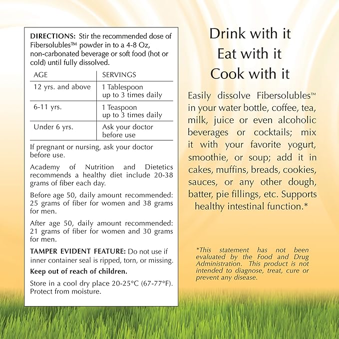 Fastest Dissoving Soluble Fiber
