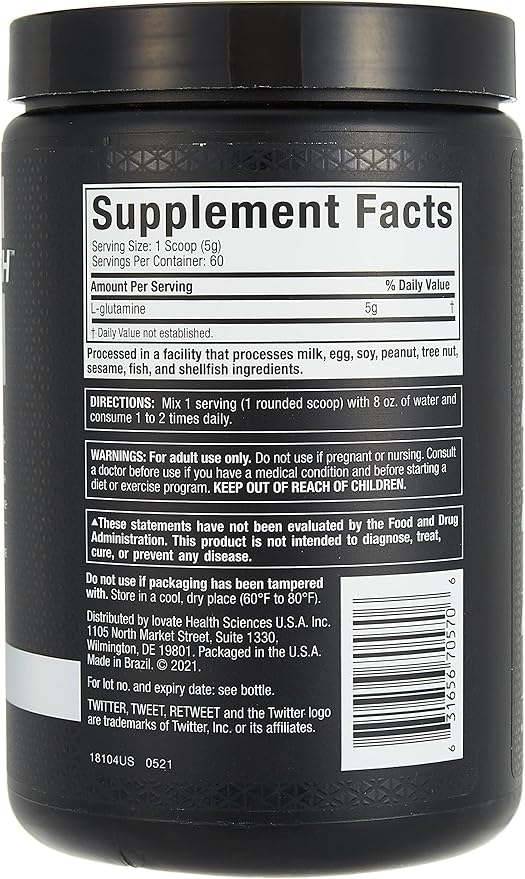 Muscletech Whey Protein Powder Nitro-Tech Whey Protein Isolate &amp Glutamine Powder 100% Pure L Glutamine Powder | Post Workout Recovery Drink | L-Glutamine Powder