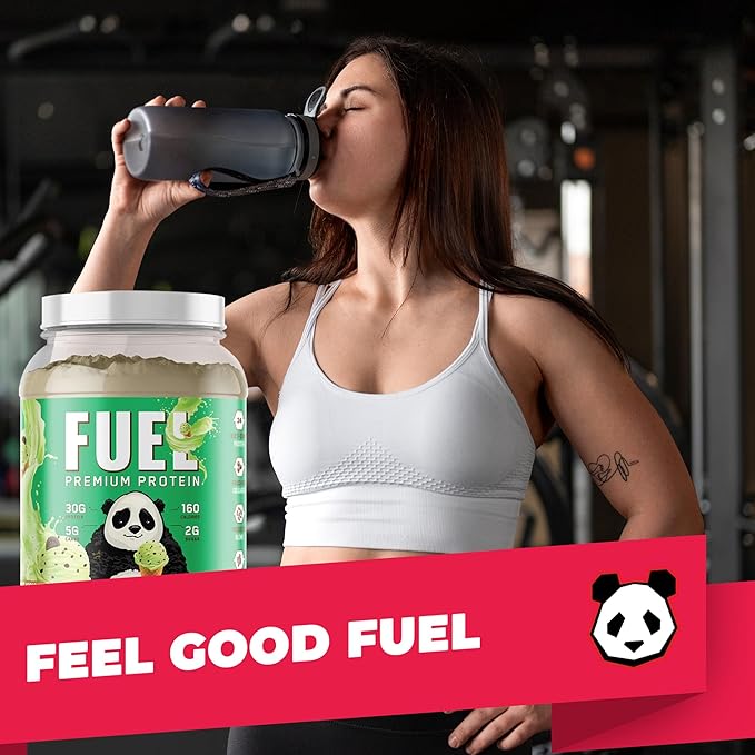Underground Bio Labs Panda Fuel Premium Protein WheyHydrolyzed CollagenCaseinProbiotics Enzymes Keto FriendlyTime Release 25 Servings (2.5 Pound Mint Chocolate Ice Cream)