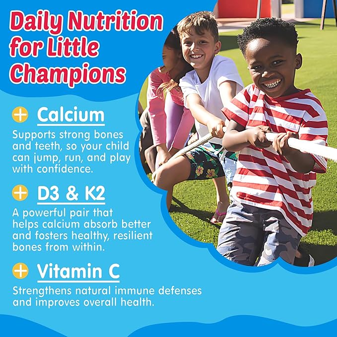 Kids Methylated Multivitamin Gummies with Calcium Probiotics + Omega 3 Gummies with Vitamin D3 &amp K2 C DHA