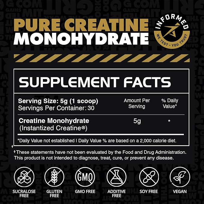 Gains in Bulk Intantized Creatine Bundle Soluble Pre Workout Powder Supports Muscle Building Strength and Performance Unflavored Raspberry and Sweet Lemonade 90 Servings