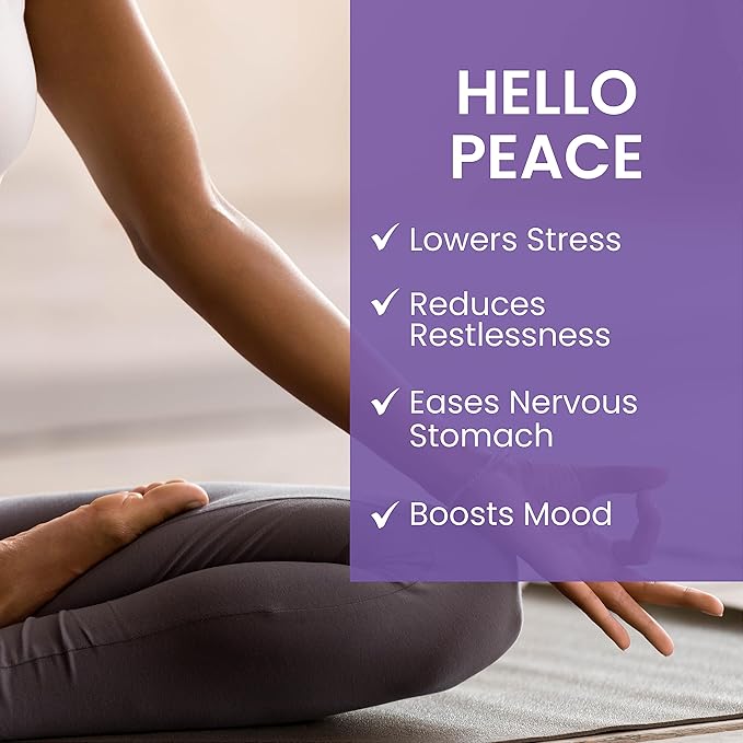 Himalaya Hello Peace - Herbal Stress Relief Supplement with Ashwagandha and Turmeric for Normal Cortisol and Adrenal Support - Vegan Non-GMO Gluten Free 60 Capsules