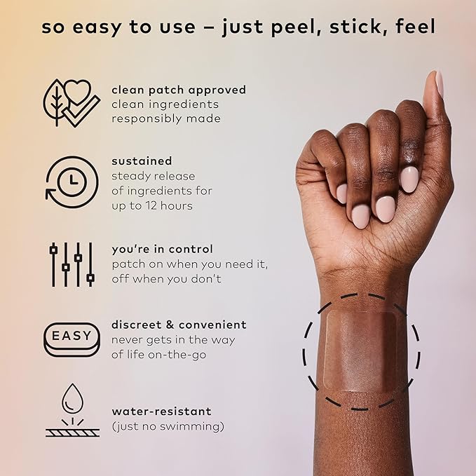 The Good Patch Be Calm Patch with Hemp Unwind + Decompress Natural Patch with Hemp Extract Ashwagandha Root Passionflower Plant Powered Wearable Wellness Sustained Release (16 Total Patches)