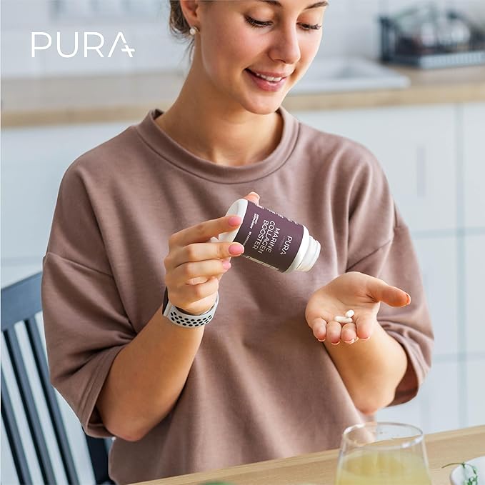 PUREHEALTH RESEARCH Marine Collagen Booster - for Skin Hair &amp Nails Health - for Smooth Bright &amp Plump Skin Support - with MoriKol® Marine Collagen Tripeptides Hyaluronic Acid &amp More -