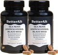 3000mg Iris Sea Moss 2000mg Black Seed Oil 1000mg Ashwagandha 1000mg Burdrock Root 1000 mg Bladderwrack with Black Pepper &amp Vitamin C |Vitality &amp Energy Support | All-in-one supplement| Pa