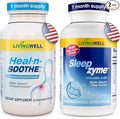 Sleepzyme &amp HEAL-N-SOOTHE Bundle – Sleep Supplement with Melatonin GABA Magnesium and L-Theanine + Joint and Mobility Supplement with Proteolytic Enzymes Turmeric Ginger Boswellia &amp Brome