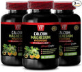 Magnesium Citrate Supplement - Calcium Magnesium Phosphorus - Calcium Magnesium Phosphorus Tablets Magnesium for Muscle Recovery Calcium Supplements for Men Phosphorus 3 Bottles 180 Capsules