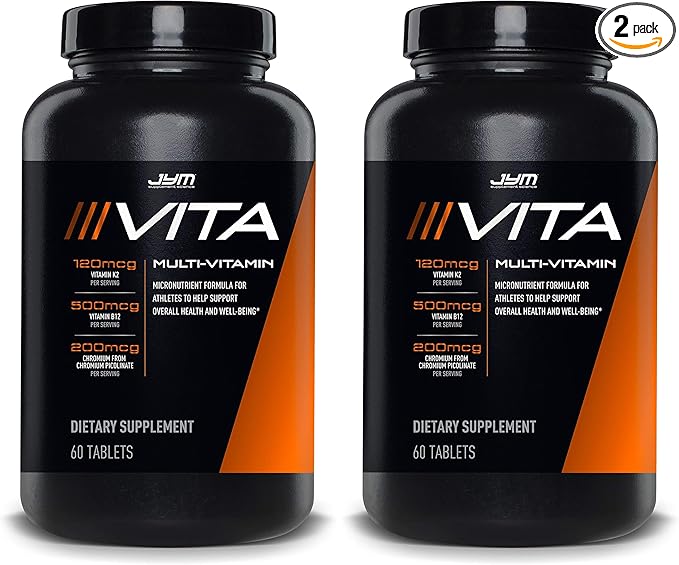 JYM Supplement Science Vita JYM Sports Multivitamin &amp Mineral SupportVitamin ACB6B12EKBoronBiotinPotassium 60 Tablets(Pack of 2)