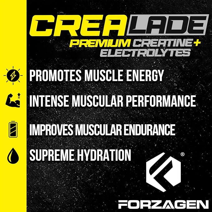 Forzagen CREA-Lade 35 Servings Premium Creatine Monohydrate with Electrolytes Flavored Lemonade Paradise