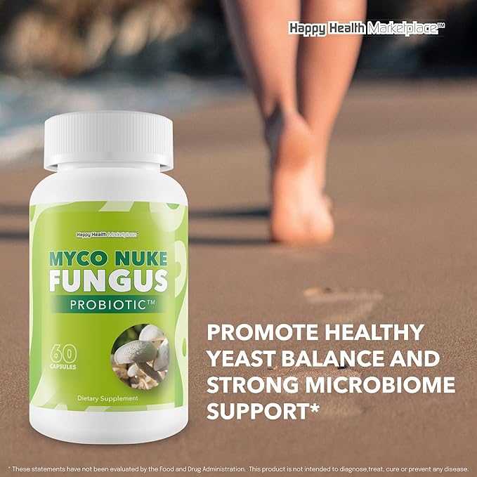 Myco Nuke Fungus Probiotic - Our Best Fungus Probiotics - Immune System Natural Nail Fungal Treatment for Toenail Support - Probiotic Myco Nuker with Vitamin D Fungal Pills - Fungi Nail