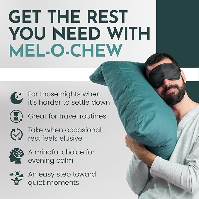 Maxi Health Melatonin 1mg Chewable - Sleep aid Melatonin to Encourage Natural Sleep – Non-Habit Forming Supplement with Enzymax for Fast-Acting Support Kosher (200 Units)