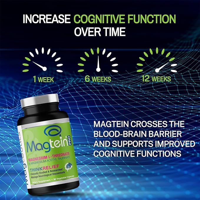 Magtein Magnesium L-Threonate 60 Capsules Magceutics MagteinPRO 90 Capsules KIDDOCALM Gummies 90 Capsules Vitamin D3 K2 30 Capsules - Bundle