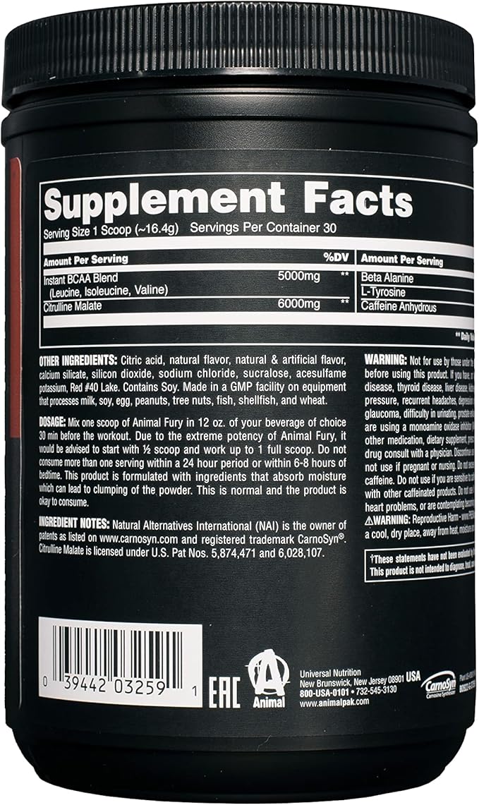 Animal Creatine Chews Tablets - Enhanced Creatine Monohydrate with AstraGin to Improve Absorption &amp Fury Pre Workout Powder Supplement for Energy and Focus 5g