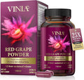 VINIA Piceid Resveratrol Supplement Capsules. Increases Blood Flow and Nitric Oxide. Blood Pressure and Heart Health Support | Antioxidant from Red Grapes | Non-GMO 30 Count