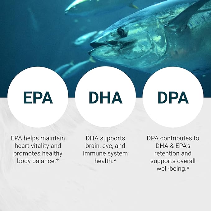Naturalis Ultimate rTG Omega 3 Fish Oil 1800mg from Wild New Zealand Tuna | IFOS Certified &amp Sustainably Sourced | Full Spectrum Omega3s EPA DHA &amp DPA | 90 Softgels