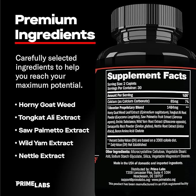 Prime Labs Prime Test + Creatine Capsules