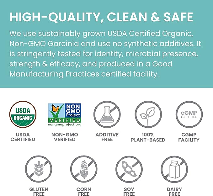 Himalaya Organic Garcinia Cambogia Herbal Supplement Appetite Support Lipid Metabolism Weight Support USDA Organic Non-GMO Vegan 600 mg 120 Plant-Based Caplets