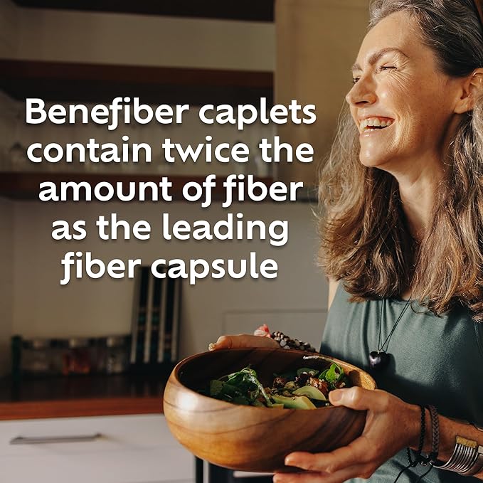 Benefiber Prebiotic Fiber Supplement Caplets84 Count (Pack of 2)