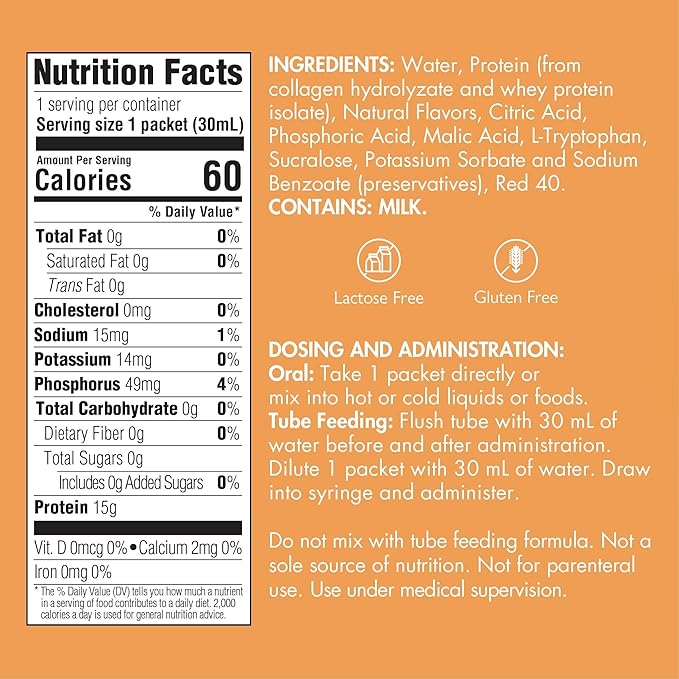 Medtrition ProSource NoCarb Berry Punch Liquid Packets Case of 25-1 fl oz Packets