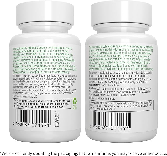 Neurobalance 240 Tablets + Focus Brain Booster Vegan Bundle Chelated Zinc Picolinate 24mg Oxide-Free Magnesium &amp Vitamin B6 + Caffeine L-Theanine Taurine &amp L-Tyrosine B-Vitamins Zinc &am