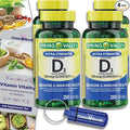 Spring Valley Vitamin D3 Softgels 125 mcg 5000 IU 250 Ct 4 pk (1000 Total) + Vitamin Vitality &amp Pill Container (6 Items)!