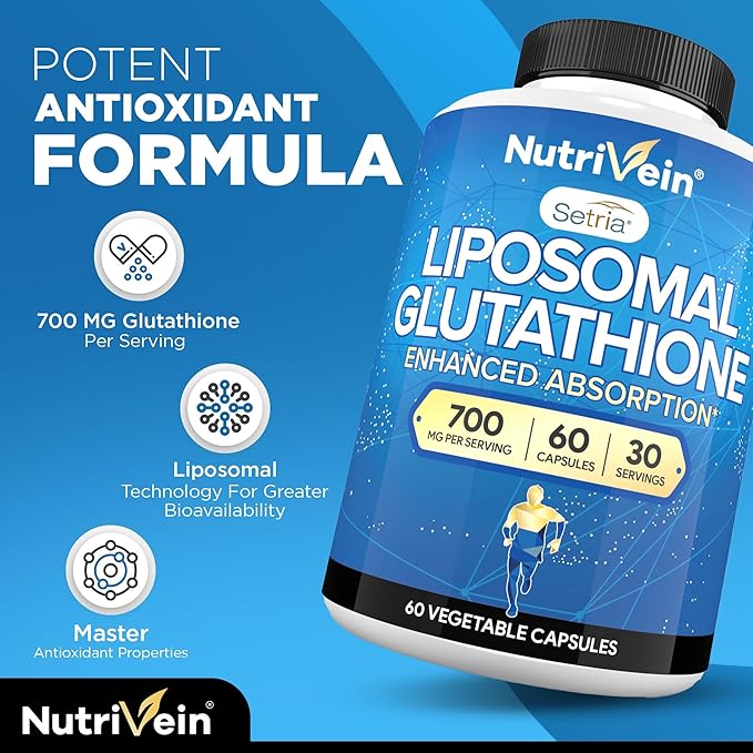 Nutrivein Premium Irish Sea Moss Capsules Ashwagandha and Liposomal Glutathione Supplement Bundle: Sea Moss Reduced Glutathione &amp Ashwagandha Supplements for Immunity Mood Digestion &amp D