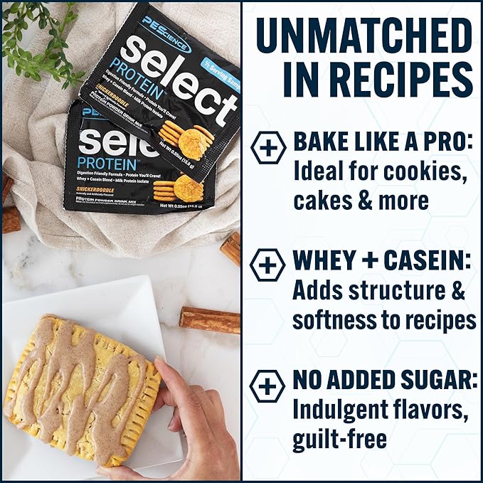 PEScience Select Protein Powder Whey and Casein Blend Lean Protein Powder for Women and Men Low Calorie Low Carb Keto Friendly Gluten Free Snickerdoodle - 55 Servings
