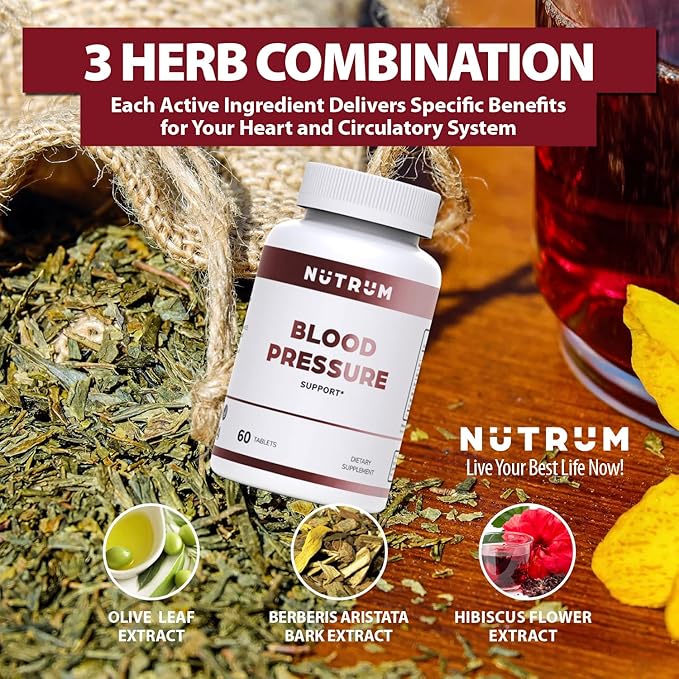 Blood Pressure Support – Premium Heart &amp Circulation Formula - Third Party Tested Non-GMO Made in USA