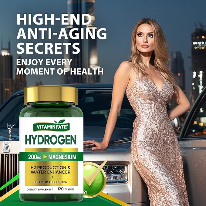 Hydrogen Water Tablets with Magnesium &amp Electrolytes 240 Tablets | H2 Molecular Hydrogen Supplement to Support Energy Brain Health Metabolism &amp Healthy Aging