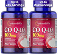Puritan's Pride Coenzyme CoQ10 100mg Dietary Supplement for Heart Health Blood Pressure Oral Gum Health and Healthy Aging Support 240 Rapid Release Softgels 2-Pack