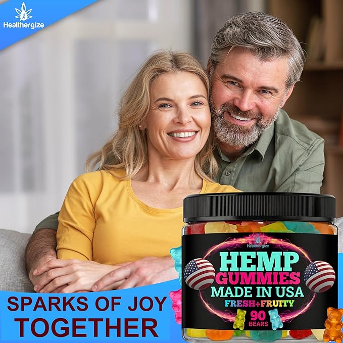 Hemp Gummies for Relaxation and Rest-Natural Hempseed Oil Gummies Fresh Fruity Flavors Tasty Candy-Made in USA-Sleep Gummy Bear Edibles-90 Count Bears