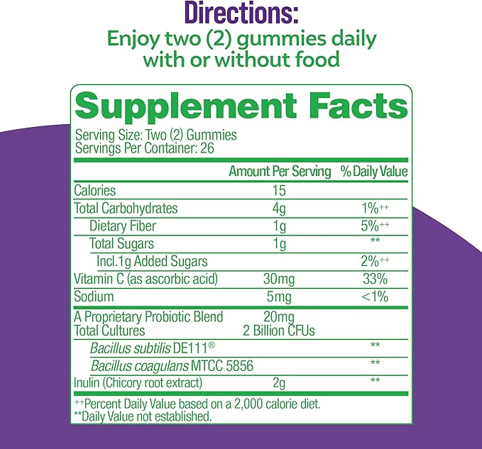 Culturelle Kids Complete Chewable Multivitamin + Probiotic for Kids Ages 3+ 50 Count Daily Probiotic Gummies for Women &amp Men Berry Flavor 52 Count