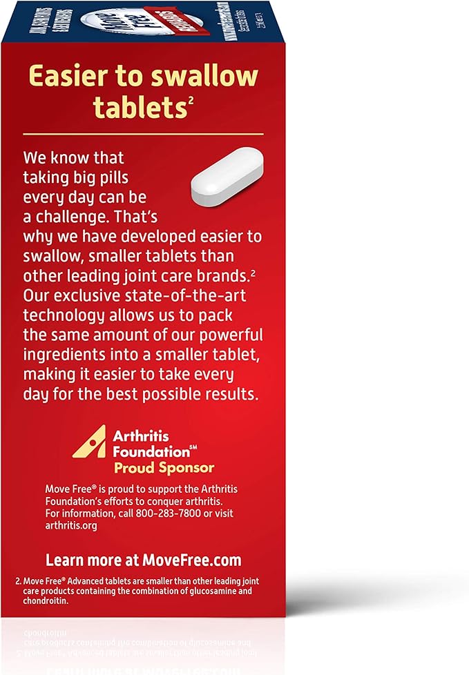 Move Free Triple Strength Glucosamine Chondroitin and Hyaluronic Acid Joint Supplement 80 Count