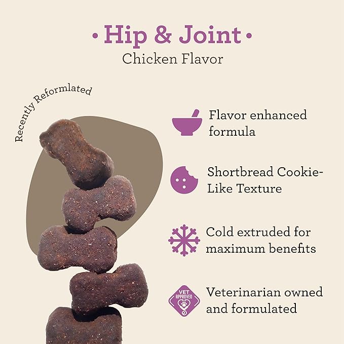 Dr. Joseph's VetPro Complete Dog Hip &amp Joint Supplement for Arthritis Pain Relief – High-Strength Glucosamine &amp Chondroitin Chews for Senior Dogs – Vet Formulated Daily Treats Chicken Flavor
