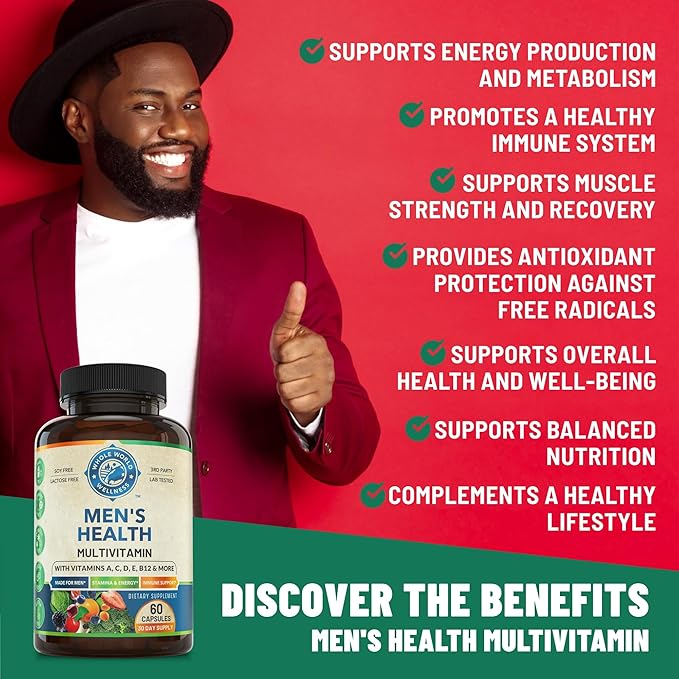 Liver Cleanse Detox Repair Formula &amp Mens Daily Multivitamins Bundle (One Bottle Each). Collectively Supports Liver Health Holistic Wellness Boosted Energy Stamina &amp Performance. USA Made.