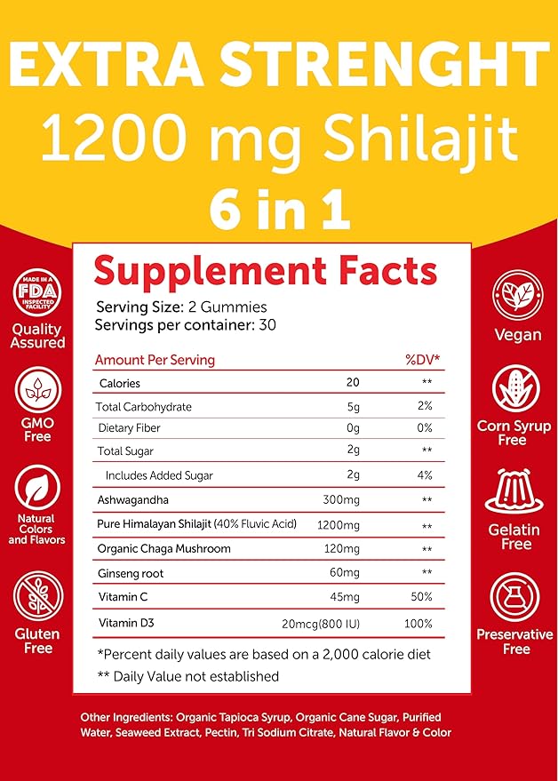 Lunakai USA Made Ashwagandha KSM-66 &amp Shilajit Advanced Gummies Bundle – Mood Balance &amp Adaptogen Support – 60 Non-GMO Gummies Each