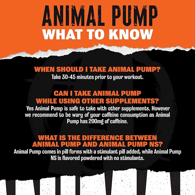 Animal Pump Pre-Workout Supplement – for Energy Focus and Muscle Volumizing with Nitric Oxide Boosters Including Stims and Nootropics Creatine and Ultimate Pump Enhancer 30 Packs