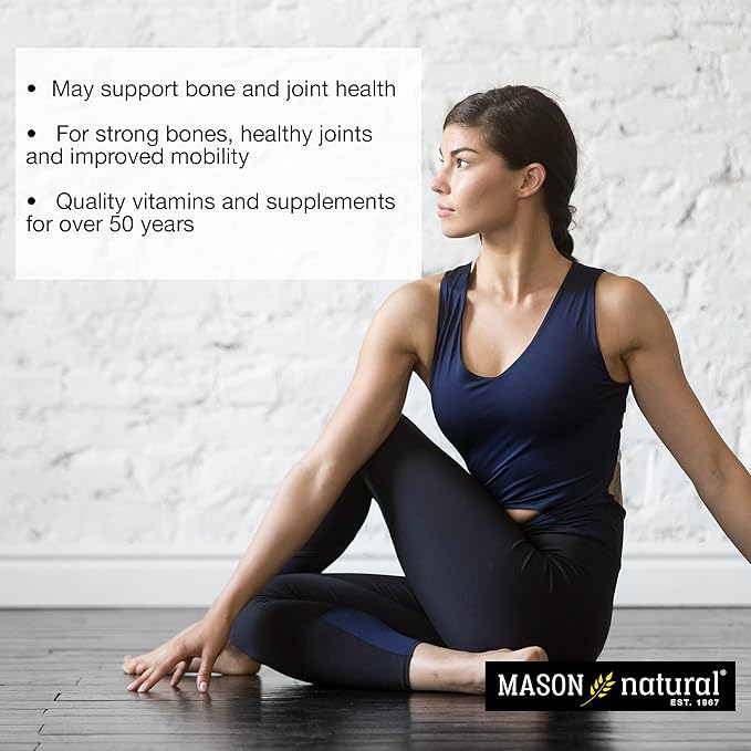 Mason Natural Glucosamine Chondroitin 1500/1200 3 Per Day with Vitamin C Supports Joint Health Improved Flexibility and Mobility 180 Capsules
