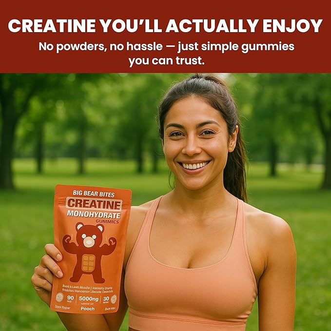 Creatine Monohydrate Gummies Bundle – Peach &amp Green Apple | 5000mg Per Serving | Sugar-Free Gluten-Free &amp Halal | 180 Gummies Total (2 x 90 Count) | for Men &amp Women