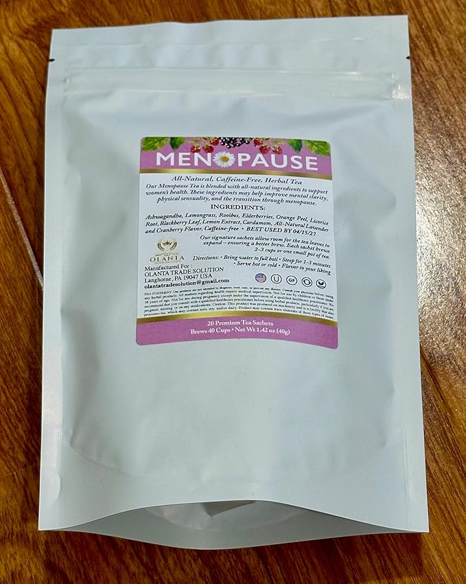 Menopause Tea - Menopause Vitamin Supplements for Women Menopause Supplements for Women Immune Support Supplement Night time Support Cooling Products - 20 Premium Tea Sachets