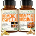 Turmeric Boswellia + Turmeric Curcumin Supplement with Black Pepper Extract Bundle – 95% Curcuminoids for Joint &amp Digestive Health - Joint Support Supplement – with Ginger Root Organic Tumeric Po