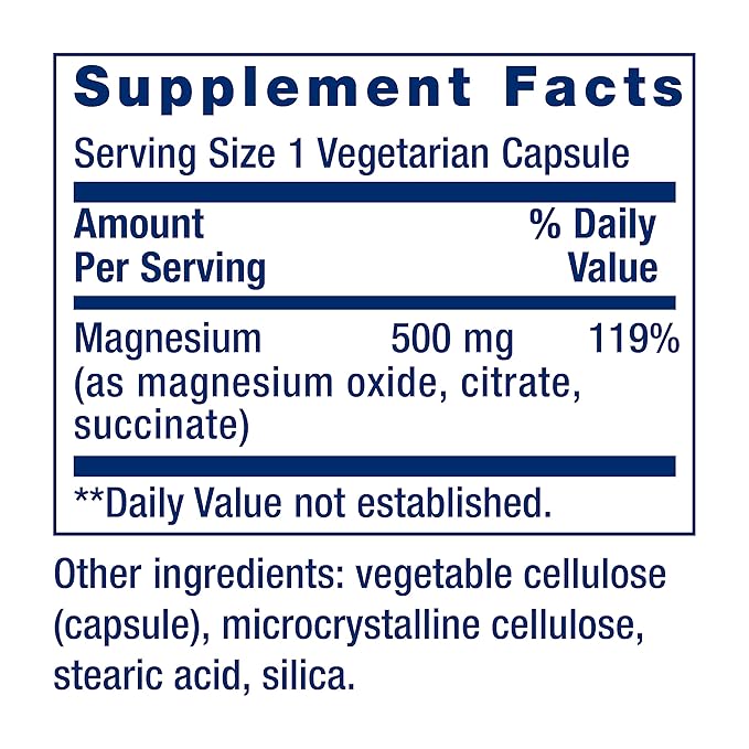 Orgain Hydrolyzed Collagen Peptides Powder Life Extension Magnesium Caps 500mg - Joint Hair Skin Nail Support &amp Heart Health