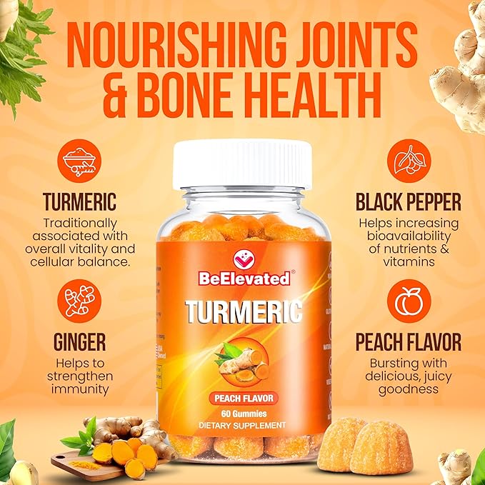 Ginger and Turmeric Supplement Gummies Bundle with Triple Magnesium Complex – Plant-Based Support for Joints Sleep and Daily Balance – Vegan Non-GMO (2 Items)