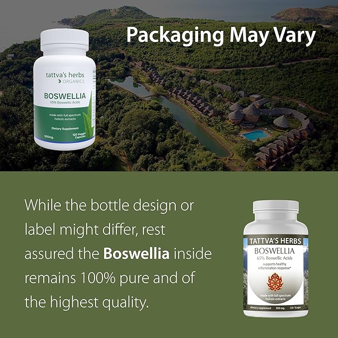Tattva's Herbs Boswellia Serrata 500mg – Joint Support Supplement for Men &amp Women Supercritical CO2 Extract 240 Veggie Capsules (2-Pack) - 25 Years of Premium Service