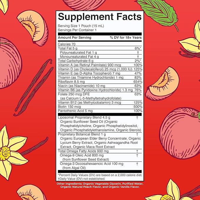 MaryRuth Organics Multivitamin for Men | USDA Organic | Sugar Free Mens Multivitamin Liposomal | Liquid Vitamins for Men | Immune Support Supplement &amp Overall Wellness | Vegan | 14-0.5 Fl Oz Pouch